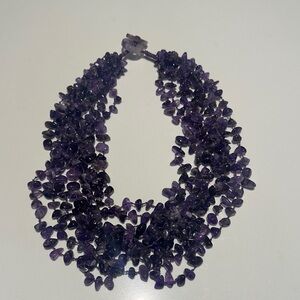Macy's graduated amethyst bed necklace
